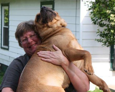 Barbara holding Toby